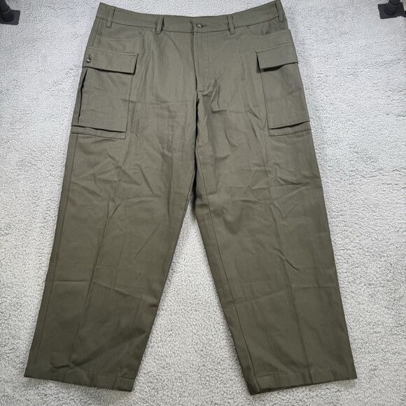 Nike Cargo Pants Mens 42x30 Green Outdoor Hiking Utility Pockets Loose Fit - Picture 1 of 11